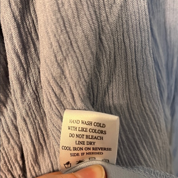 Juniors’ Almost Famous Sleeveless Molded Cup Crochet Bodice Dress Blue Size XXL - Picture 7 of 7